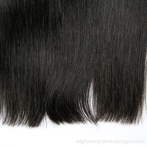 Factory wholesale bone straight double drawn hair, thick bottom double drawn human hair, remy bone straight human hair